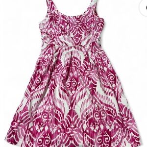 Perceptions Pink and White Patterned Kids Dress